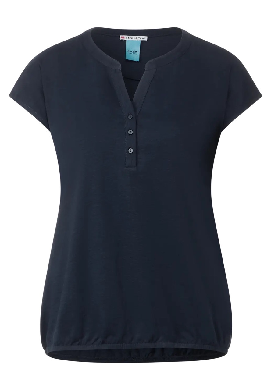 Tops & Shirts, Street One, A319569 LTD QR jersey shirt w. - Wedo Mode